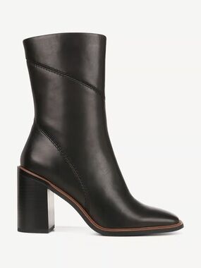 Franco Sarto Stevie Mid Calf Boot in Black Leather